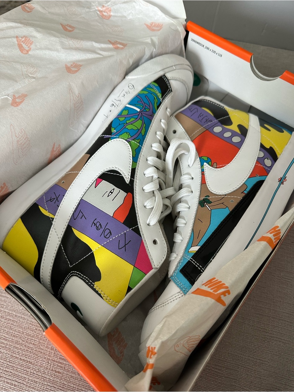 Nike Blazer Mid ’77 Flyleather x Ruohan Wang Multicolor 2020 Men’s Size 11